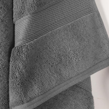 SUPERIOR Egyptian Cotton Plush & Absorbent, Bath Towel Set of 2, Charcoal | Quick Dry, Soft Luxury Towel Set, Bath Essentials for Bathroom, Guest Bath, Spa, 2 Piece Bath, Madeline Towels