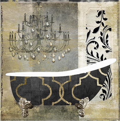 Wrapped Canvas Wall Art - Color Bakery 'Paris Bath II' Wall Art for Living Room, Bedroom, or Office Décor - 24x24
