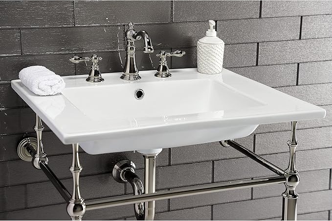 Fauceture FSC1979ACL American Classic Widespread Bathroom Faucet with Brass Pop-Up, Polished Nickel