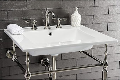 Fauceture FSC1979ACL American Classic Widespread Bathroom Faucet with Brass Pop-Up, Polished Nickel