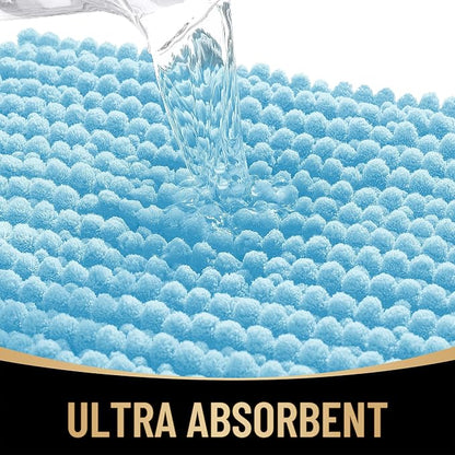 OLANLY Thick Chenille Absorbent Bathroom Rugs Mat 36x24, Sky Blue | Soft Bath Rugs, Rubber Backing, Machine Wash Dry, Bath Mats for Bathroom, Tub and Shower, Home Decor Accessories