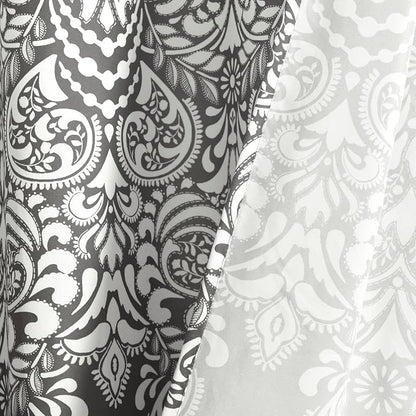 Lush Decor Boho Medallion Shower Curtain Single 72" W x 72" L Dark Gray - Boho Shower Curtains for Bathroom Decor - Gray Bathroom Curtain