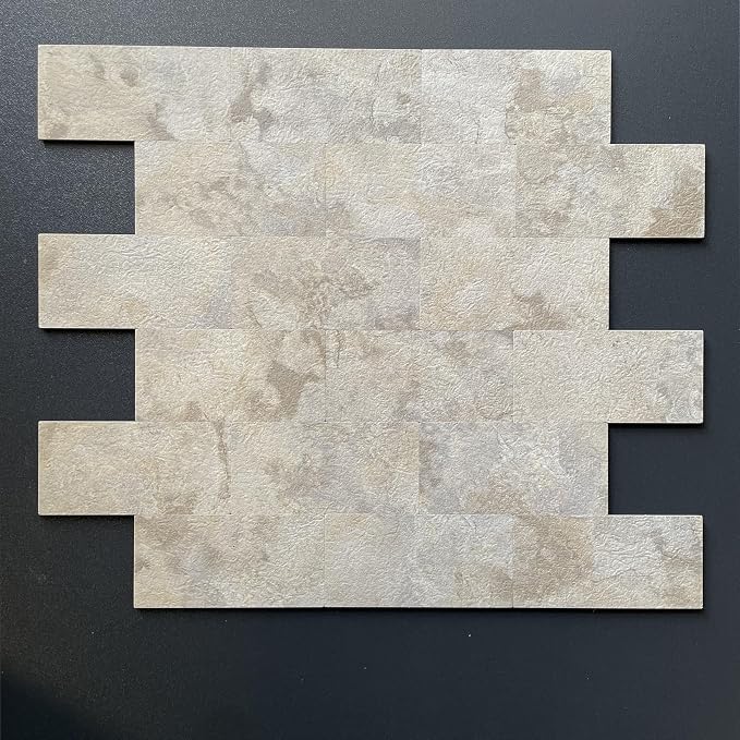 2026 New Upgrade Peel and Stick Backsplash Tile, Peel and Stick 11.34" X 11.57" Wall Tile for Kitchen, Bathroom, Fireplace, Laundry (Buff Stone, 10 Packs)