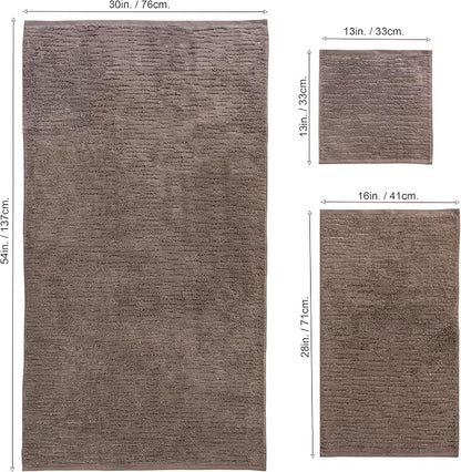 SKL Home CloudSoft Bath Towel Set, 6-Piece, 100% Cotton Luxury, Mink Brown | 2 Bath towels, 2 hand towels, 2 washcloths. Premium spa-level quality. 600/520 GSM weight. Ultra plush & absorbent.