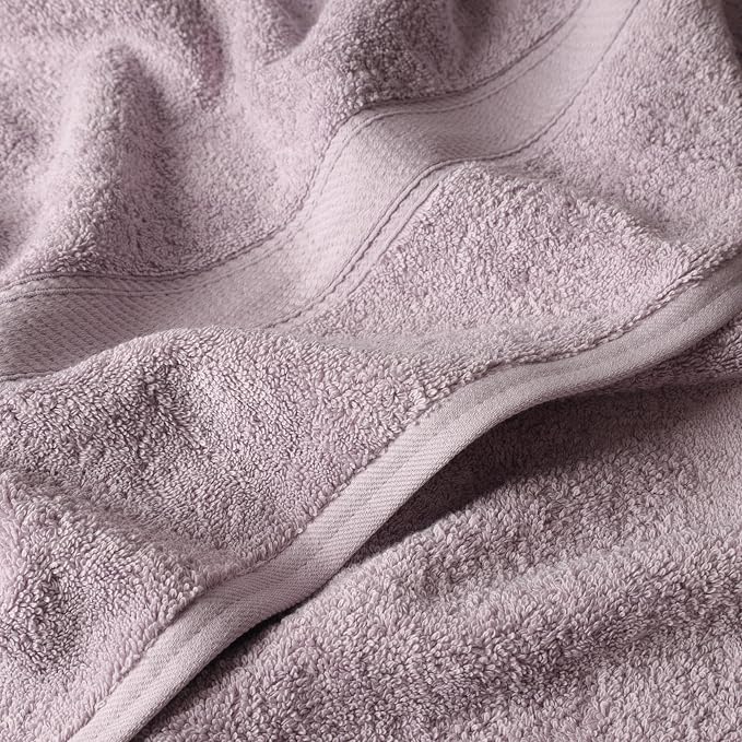 Superior Egyptian Cotton Plush & Absorbent, Bath Towel Set of 4, Purple | Quick Dry, Soft Luxury Towel Set, Bath Essentials for Bathroom, Guest Bath, Spa, 4 Piece Bath, Madeline Towels