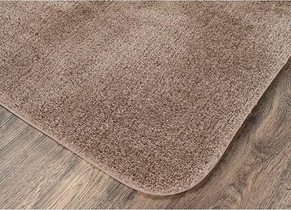 Garland Rug Traditional 2 Piece Nylon Washable Bathroom Rug Set (21x34/22x60) Taupe