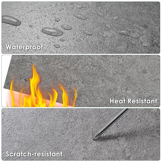VallisCo 30-Piece Peel and Stick Floor Tiles, 12x12 Covers 30 Sq. Ft. Waterproof Vinyl Flooring, Renter-Friendly Self-Adhesive Floor Stickers for Kitchen, Bathroom, Basement & Home DIY Medium Grey