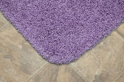 Garland Rug Jazz Nylon Washable 24 in. x 40 in. Purple Bath Rug Soft, Absorbent, and Stylish for Your Bathroom
