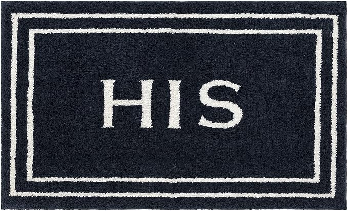 Mohawk Home His Indigo 1' 8" x 2' 10" Bath Mat