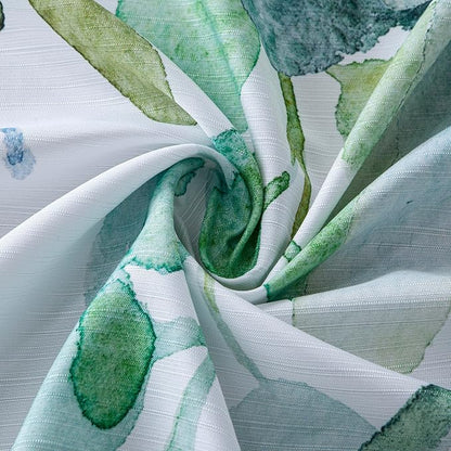 Dainty Home Floral Waterfall 3D Textured Weave Shower Curtain for Bathroom 70" x 72" Water-Resistant Washable Polyester Blend Fabric Bath Curtain, Decorative Bathroom Décor