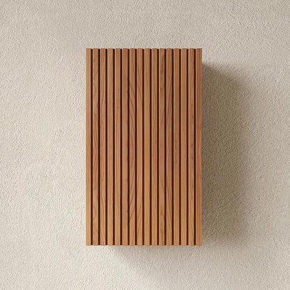 KEIKI Bathroom Wall Cabinet with Soft-Close Doors, Brown Oak | Premium Wood Medicine Cabinet, Narrow Storage Cabinet for Bathroom Kitchen Laundry Room