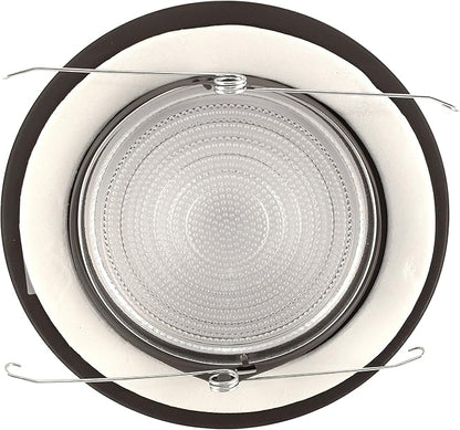 NICOR Lighting 6 inch Oil-Rubbed Bronze Recessed Shower Trim with Glass Fresnel Lens (17502OB)