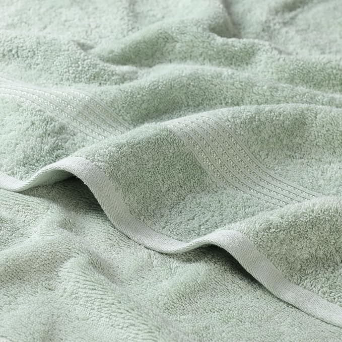 Superior Egyptian Cotton 10-Piece Face Towel Set , Small Towels For Facial, Spa, Quick Dry, Absorbent Towels, Bathroom Accessories, Guest Bath, Home Essentials, Washcloth, Airbnb, Sage