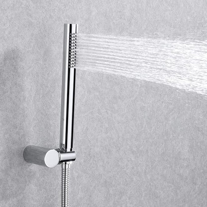 SUMERAIN Bathroom Rain Shower System with 8" Rain Shower Head | Wall Mounted, Brass Hand Shower, Rough in Valve Included, Concealed Box Design, Easy to Maintain and Install