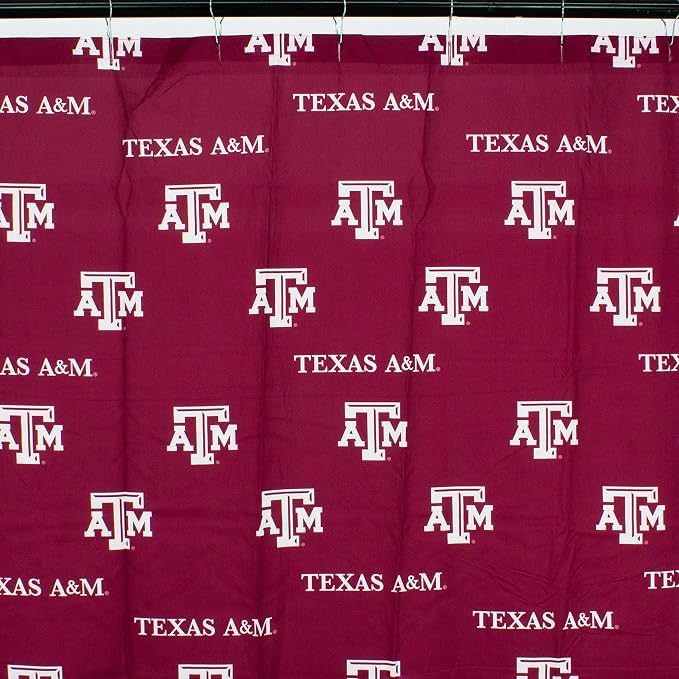 Everything Comfy Texas A&M Aggies Bright and Colorful Shower Curtain Cover