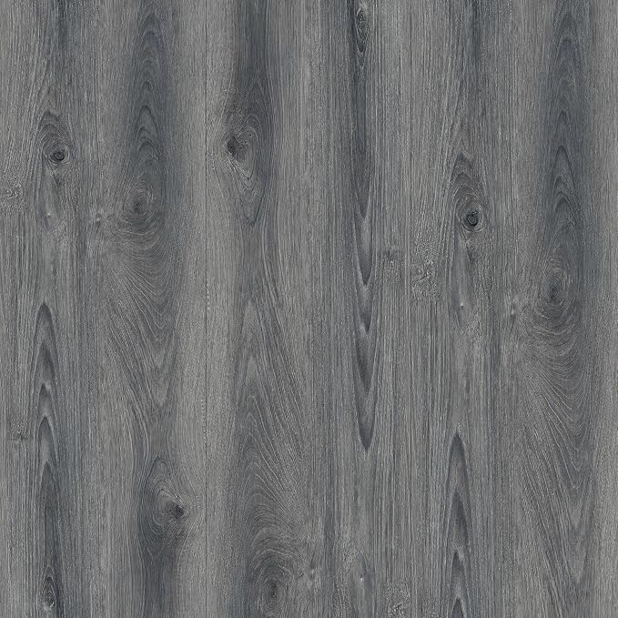 52 Sq.Ft Lareko Peel & Stick Vinyl Flooring Roll | 630" Length x 11.8" Wide Plank Floor, Waterproof Grey Oak Wood Grain Self-Adhesive Sheet ,Non-Slip,Easy DIY Home Decor