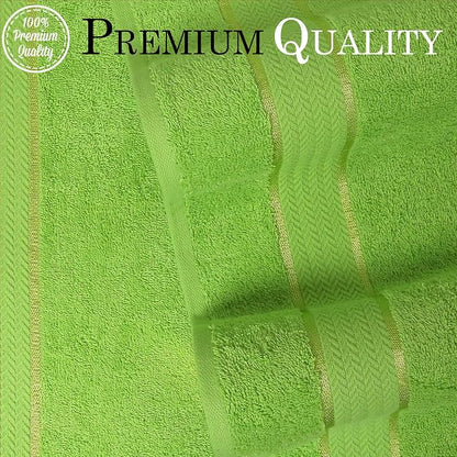 CRAFTBERRY- 6 Piece Cotton Bath Towel Set - 2 Bath - 2 Hand - 2 Face, Lime | 100% Cotton • Thick & Plush • Hotel Quality • Ultra Soft • Highly Absorbent • Quick Dry • Low Lint • Machine Washable