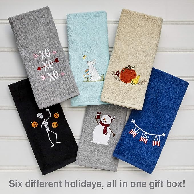 SKL Home by Saturday Knight Ltd. Holidays 6pc Hand Towel Gift Set