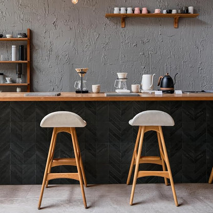Smart Tiles Peel and Stick backsplash, Chevron Black, 11.43"x9" | Pack of 5 (3.5 sq ft), Matte & Glossy, Heat/Moisture Resistant, Low VOC, Kitchen/Bathroom, Renter Friendly, Made in Canada