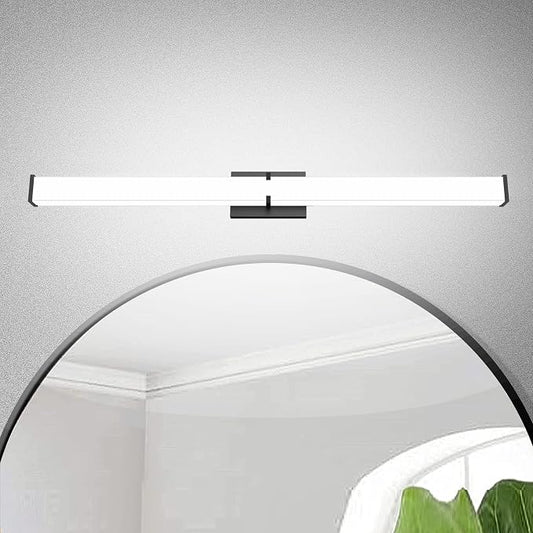 Bathroom Light Fixtures: 31.5 Inch ETL Certified LED Bathroom Vanity Light 5700K Cool White 36W 2500LM - Modern Black Vanity Light Dimmable with Clear Shade - Bathroom Lighting Fixtures Over Mirror