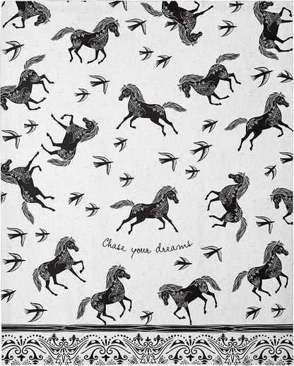 Karma Boho Tea Towels Horse, 18" x 22"