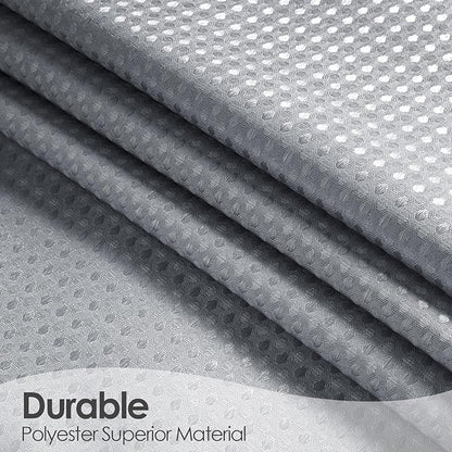 MitoVilla Grey Ombre Waffle Fabric Shower Curtain, Modern Waffle Weave Textured Shower Curtains for Luxury Rustic Bathroom Decor, Vintage Weighted Bathroom Shower Curtain, 72 x 72