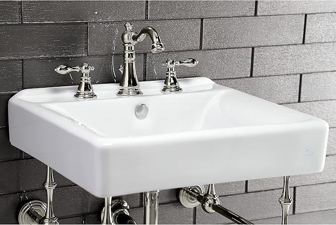 Fauceture FSC1979ACL American Classic Widespread Bathroom Faucet with Brass Pop-Up, Polished Nickel