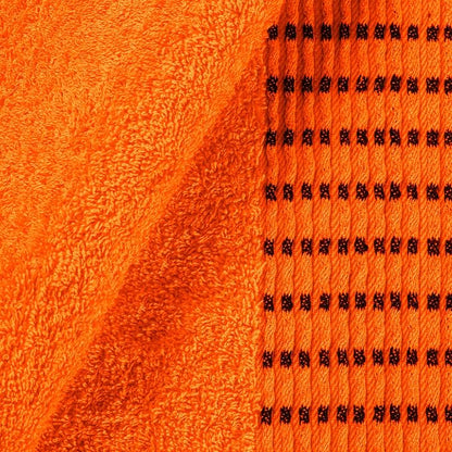Ultra Soft 3 Pack Cotton Towel Set, Contains a Bath Towels 28x55 inch, a Hand Towels 16x24 inch & a Wash Cloths 12x12 inch, Ideal Everyday use, Compact & Lightweight - Orange