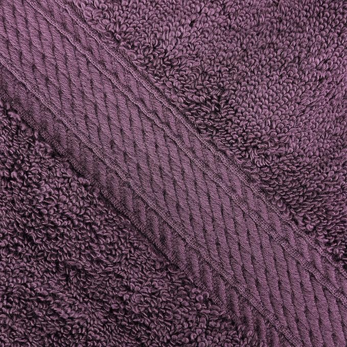 Superior Egyptian Cotton 800 GSM Plush & Absorbent, 9 Piece Set, Plum | Quick Dry, Soft Luxury Towel Set, Bath Essentials, Guest Bath, Spa, 3 Bath, 3 Hand, 3 Face Towel, Madeline Towels