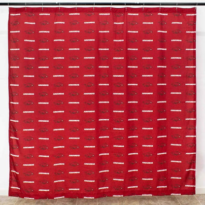 Everything Comfy NCAA Arkansas Razorbacks Bright and Colorful Shower Curtain Cover 70" x 72"