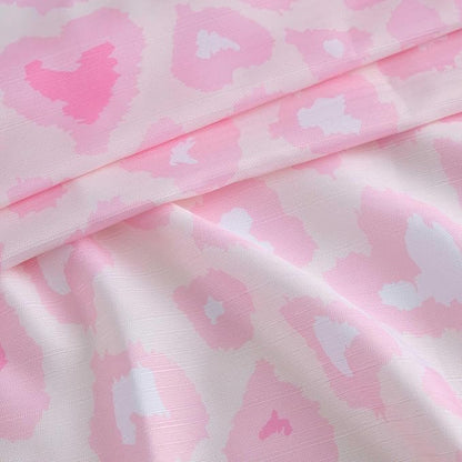 Betsey Johnson - Shower Curtain Set, Printed Polyester Curtain with Shower Liner & 12 Pack Curtain Hooks, Animal Print Design, Machine Washable, 72" x 72" (Pink)