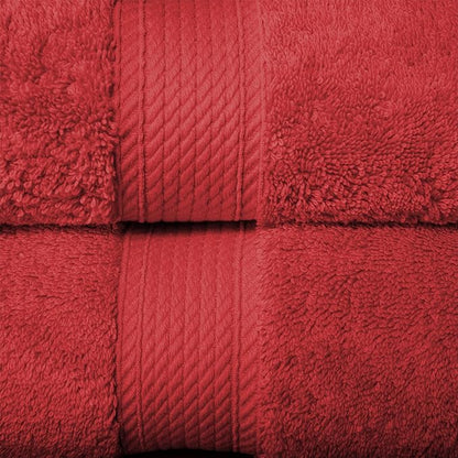 Superior Egyptian Cotton Ultra Plush & Absorbent, 10 Piece Set, Red | Quick Dry, Soft Luxury Towel Set, Bath Essentials, Guest Bath, Spa, 2 Bath, 4 Hand, 4 Face Towels, Madeline Towels