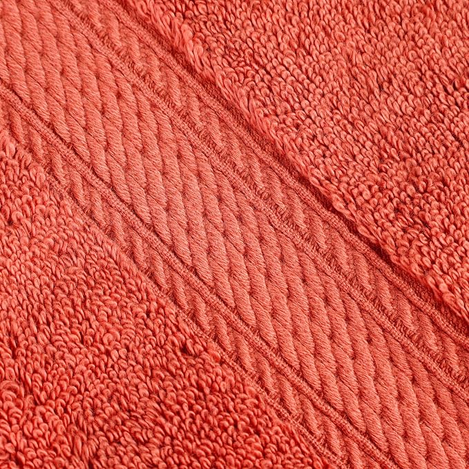 Superior Egyptian Cotton 800 GSM Plush & Absorbent, 9 Piece Set, Coral | Quick Dry, Soft Luxury Towel Set, Bath Essentials, Guest Bath, Spa, 3 Bath, 3 Hand, 3 Face Towel, Madeline Towels