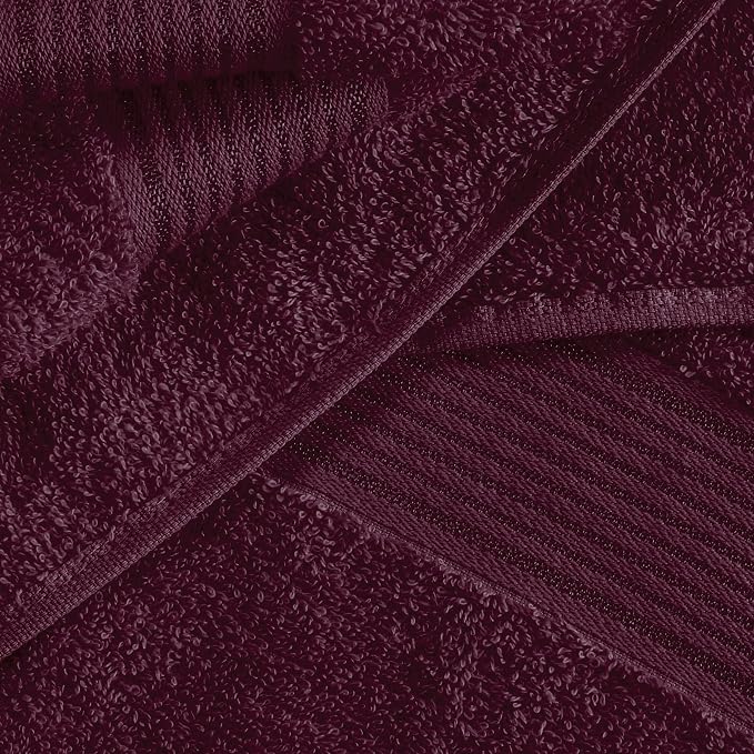 Cotton 2 Pack Oversized Bath Towel Set 28x55 inches, Large Bath Towels, Ultra Absorbant Compact Quickdry & Lightweight Towel, Ideal for Gym Travel Camp Pool - Burgundy Red