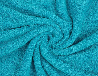 American Soft Linen Luxury 6 Piece Towel Set, 2 Bath Towels 2 Hand Towel 2 Washcloths, 600 GSM 100% Cotton Turkish Towels for Bathroom, Aqua Blue Towel Sets