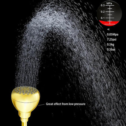 High Pressure Shower Head - Powerful Bathroom Pressure Boosting Showerhead - Perfect Universal Replacement for Bathroom Shower Heads (Gold)