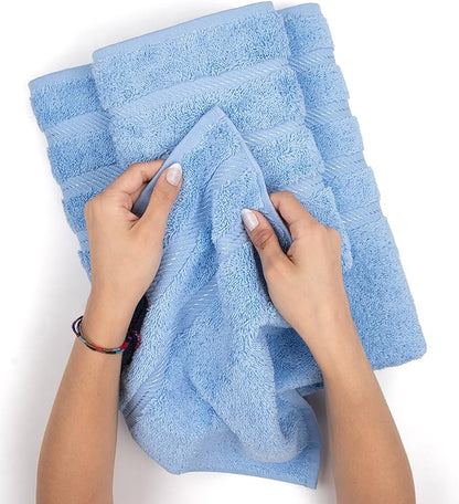 American Soft Linen 35x70 Jumbo Large Bath Towel, 600 GSM 100% Cotton Turkish Bath Sheet, Oversized Luxury Bath Towel for Bathroom Beach and Pool, Sky Blue