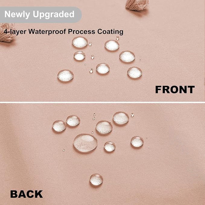 LilyCat Pink Farmhouse Tufted Floral Shower Curtain with Tassel, 72" x 78" | Waterproof Boho Fabric Shower Curtain Set with Hooks, Cute Rustic Vintage Bathroom Décor, Minimalist Cloth Bathroom Curtain