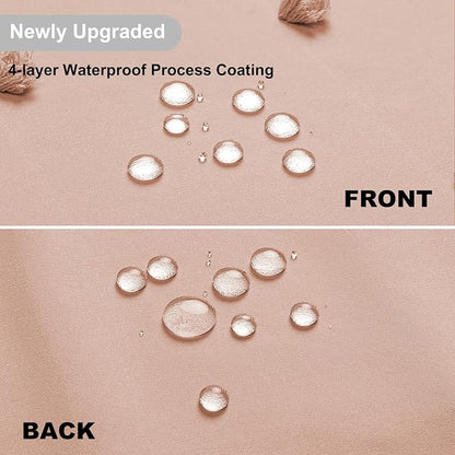 LilyCat Pink Farmhouse Tufted Floral Shower Curtain with Tassel, 72" x 78" | Waterproof Boho Fabric Shower Curtain Set with Hooks, Cute Rustic Vintage Bathroom Décor, Minimalist Cloth Bathroom Curtain