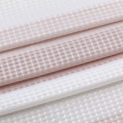 Dainty Home Ombre Waffle Weave Shower Curtain (Blush with 12 Hooks)