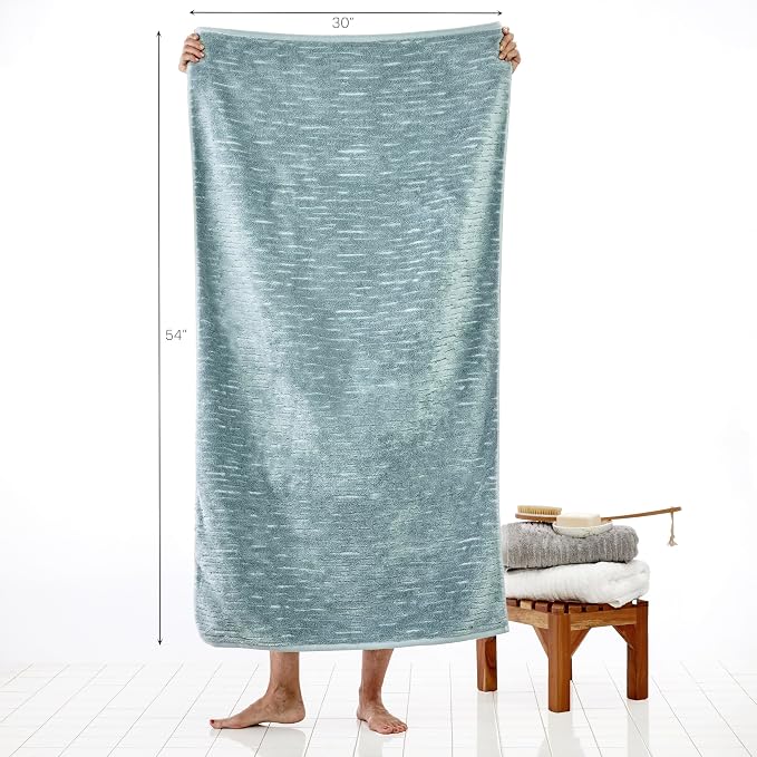 SKL Home CloudSoft 100% Cotton Luxury 4-Piece Bath Towel Set, Teal | Premium spa-level quality. 600 GSM weight. Ultra plush & absorbent.