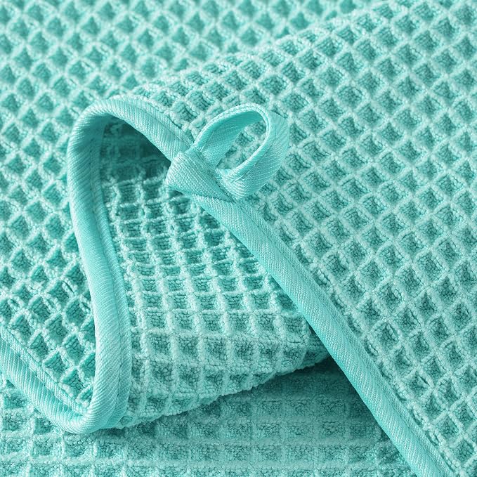MICROFI New Microfiber Waffle Bath Towels, 2 Pieces, Oversized, Soft, Absorbent, Fast Drying, Lint Free 430 GSM (30''x60''/76cm x 152cm)