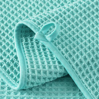 MICROFI New Microfiber Waffle Bath Towels, 2 Pieces, Oversized, Soft, Absorbent, Fast Drying, Lint Free 430 GSM (30''x60''/76cm x 152cm)