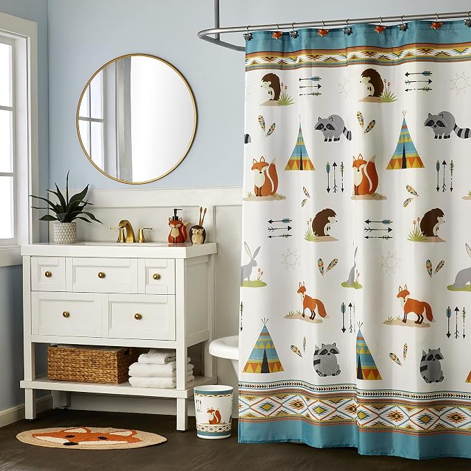 SKL Home by Saturday Knight Ltd. Forest Animals Shower Curtain Hook Set, Multi, Multicolor