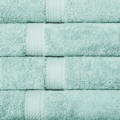 SUPERIOR Egyptian Cotton Plush & Absorbent, Hand Towel Set of 4, Sea Foam | Quick Dry, Soft Luxury Towel Set, Bath Essentials for Bathroom, Guest Bath, Spa, 4 Piece Set, Madeline Towels