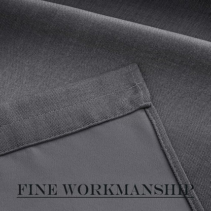 NICETOWN Blackout Window Curtains, Farmhouse Thermal Insulated Noise Reducing Privacy Faux Linen Patio/French/Glass Door Curtain Panel, 1 Panel, 36" x 72", Charcoal Gray