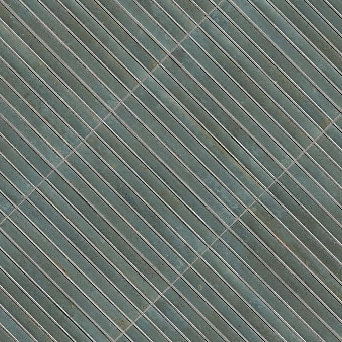 MSI Marino Jade Mist Glossy Porcelain Fluted Wall Tile for Bathroom, Kitchen Backsplash, Accent Wall Tile, and Shower Wall Tile, Sample Tile