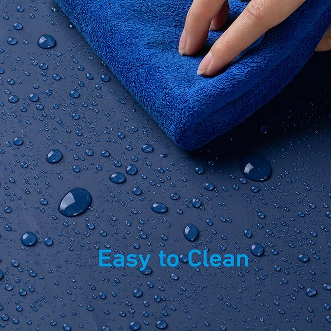 EHZNZIE Shower Curtain Liner Light Weight PEVA, Shower Liner 72x72 Inches, Waterproof, No Chemical Smell with 12 Rust Proof Metal Grommets for Bathroom Shower Curtain, Navy Blue