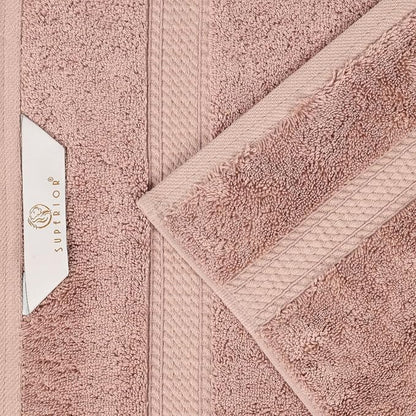 Superior Egyptian Cotton 800 GSM Plush Absorbent, 9 Piece Set, Muted Mauve | Quick Dry, Soft Luxury Towel Set, Bath Essentials, Guest Bath, Spa, 3 Bath, 3 Hand, 3 Face Towel, Madeline Towels