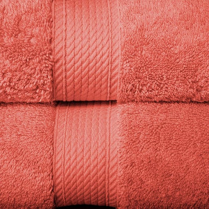 SUPERIOR Egyptian Cotton Ultra Plush & Absorbent, 10 Piece Set, Coral | Quick Dry, Soft Luxury Towel Set, Bath Essentials, Guest Bath, Spa, 2 Bath, 4 Hand, 4 Face Towels, Madeline Towels
